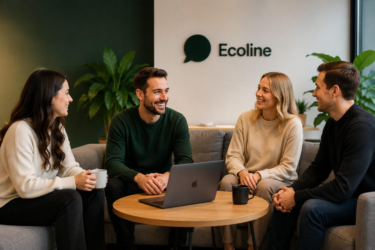 The Ecoline team talking